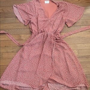 Polka Dot Wrap Dress